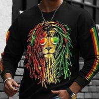 Men's Unisex Sweatshirt Pullover Graphic Prints Lion Print Daily Sports Holiday 3D Print Designer Casual Hoodies Sweatshirts  Black miniinthebox - thumbnail