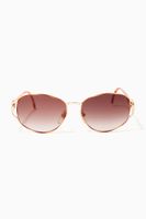 Oval Tinted Sunglasses in Metal - thumbnail