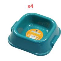 Bearing Square Pet Bowl Small (Pack of 4)