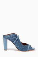 Norah 85 Mules in Quilted Satin - thumbnail