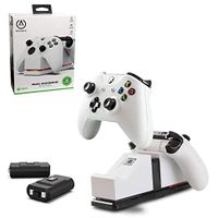 PowerA Dual Wireless Controller Charging Station for Xbox White with Black Base