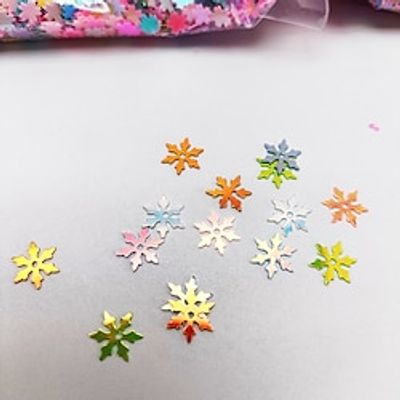 1kg Illusionary Mixed Color Shells Snowflakes Stars Bright Pink Fragments Children's Handmade Diy Jewelry Accessories Sequin Decorative Patches Lightinthebox