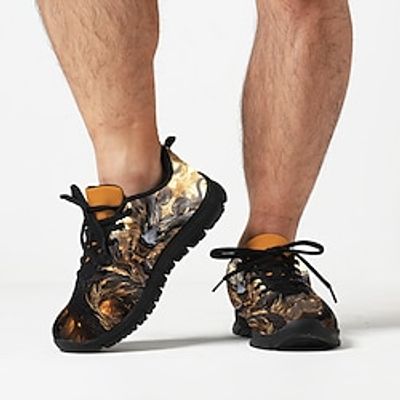 Men's Sneakers Casual Shoes Print Shoes Plus Size Comfort Shoes Running Fitness  Cross Training Shoes Walking Sporty Casual Outdoor New Year Daily Cloth Breathable Comfortable Slip Resistant Lace-up Lightinthebox