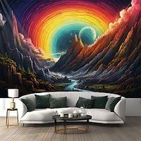 Rainbow Mountains Wall Hanging Tapestry Wall Art Large Tapestry Mural Decor Photograph Backdrop Blanket Curtain Home Bedroom Living Room Decoration Lightinthebox - thumbnail