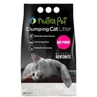 Nutrapet Baby Powder White Compact Clumping Cat Litter 5Kg