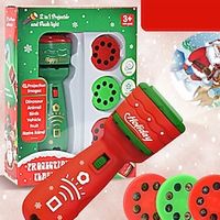 Popular Children's Christmas Gift Kindergarten Early Education Projection Flashlight Puzzle Toy Glow Pattern Treasure Lightinthebox - thumbnail