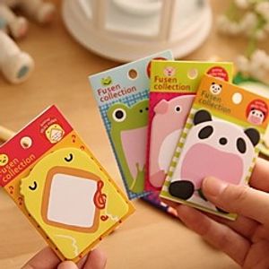 16packs Cartoon Zoo Animal Paper Sticky Notes Memo Sheets Stationery Lightinthebox