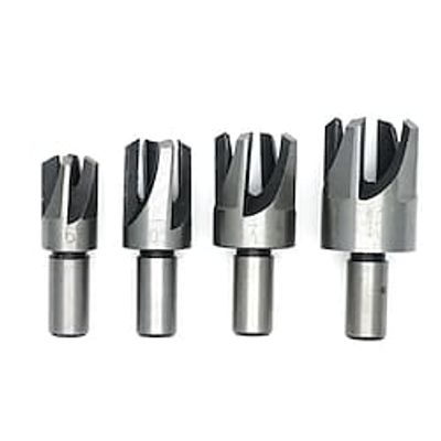 4pcs Round Shank Claw Cork Drill 38(9.5mm) Carpentry Wood Plug Cutter Four-Tooth Chamfered Cutters Chamfered Hole Drill 6mm 10mm 13mm 16mm Lightinthebox