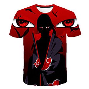 Inspired by Naruto Akatsuki Anime Cartoon Polyester  Cotton Blend 3D 3D Harajuku Graphic T-shirt For Women's  Men's Lightinthebox