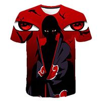 Inspired by Naruto Akatsuki Anime Cartoon Polyester  Cotton Blend 3D 3D Harajuku Graphic T-shirt For Women's  Men's Lightinthebox - thumbnail