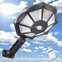 Outdoor Solar Lights 168LED 6500K Foodlight from Dusk to Dawn, IP66 Waterproof Parking Lot Lights with Motion Sensor Lightinthebox