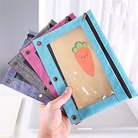 4 Pcs Pencil Pouch Slim Wear-Resistant Lightweight Oxford Cloth for School Office Student miniinthebox - thumbnail