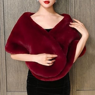 Faux Fur Wraps Shawls Women's Wrap Pure Elegant Sleeveless Terylene Wedding Wraps With Feathers Fur For Wedding Fall Winter Lightinthebox Faux Fur Wraps Shawls Women's Wrap Pure Elegant Sleeveless Terylene Wedding Wraps With Feathers Fur For Wedding Fall Winter Lightinthebox