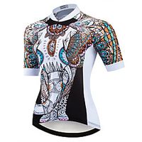 21Grams Women's Short Sleeve Cycling Jersey Summer Spandex Polyester White Bike Jersey Top Mountain Bike MTB Road Bike Cycling Quick Dry Moisture Wicking Breathable Sports Clothing Apparel  Stretchy Lightinthebox - thumbnail