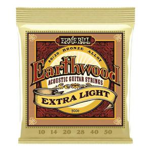 Ernie Ball 2006 Earthwood Acoustic Guitar Strings - 80/20 Bronze (10-50 Extra Light Gauge)