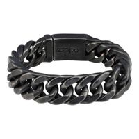 Zippo 2006337 Antique Link Bracelet, 22 cm Size, Black - 130005013