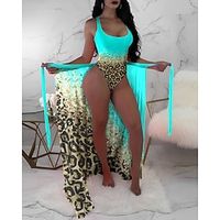 Women's Swimwear Bikini Normal Swimsuit 3-Piece Printing Graphic Floral Black Pink Blue Orange Rose Red Bathing Suits Sports Beach Wear Summer miniinthebox - thumbnail