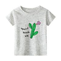 Kids Girls' T shirt Short Sleeve Black White Blue Graphic Letter Print White Blue Red Children Tops Summer Active Daily Wear Children's Day Regular Fit 2-9 Years Lightinthebox - thumbnail