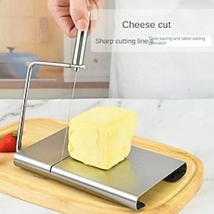 Cheese Slicer, Stainless Steel Cheese Slicer Household ham Cheese Slicer Cheese Slitter Kitchen Tools Steel Wire Cheese Slicer for Soft Cheese miniinthebox