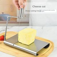 Cheese Slicer, Stainless Steel Cheese Slicer Household ham Cheese Slicer Cheese Slitter Kitchen Tools Steel Wire Cheese Slicer for Soft Cheese miniinthebox - thumbnail