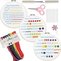 Embroidery DIY English Beginner Teaching Material Pack Handmade Needle and Thread Set Lu Embroidery Cross Embroidery Practice Bag Lightinthebox - thumbnail