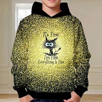 Boys 3D Cat Letter Hoodie Pullover Long Sleeve 3D Print Spring Fall Fashion Streetwear Cool Polyester Kids 3-12 Years Hooded Outdoor Casual Daily Regular Fit Lightinthebox Boys 3D Cat Letter Hoodie Pullover Long Sleeve 3D Print Spring Fall Fashion Streetwear Cool Polyester Kids 3-12 Years Hooded Outdoor Casual Daily Regular Fit Lightinthebox