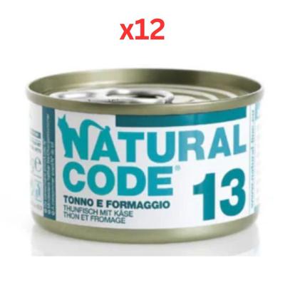 Natural Code Tuna & Cheese Cooking Water Wet Cat Food 85G (Pack of 12) Natural Code Tuna & Cheese Cooking Water Wet Cat Food 85G (Pack of 12)