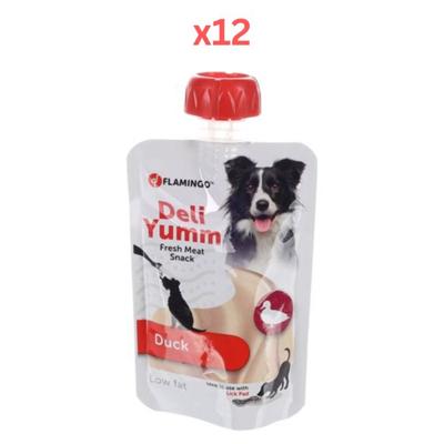 Flamingo Deli Yumm Fresh Meat Snack Duck Dog Treats 90g (Pack of 12)