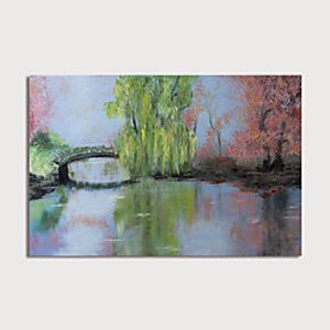 Oil Painting Hand Painted Horizontal Abstract Landscape Modern Stretched Canvas Lightinthebox