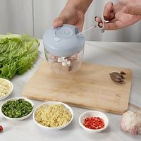 900ml Garlic Chopper Manual Rotate Fruit Vegetable Cutter Chopper Slicer Garlic Crusher Peeler Grinder Blender Meat Grinders miniinthebox - thumbnail