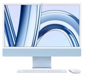 Apple iMac 2023, 24 inch Retina 4.5K Display, 10-core Apple M3 chip, 256GB , 8GB, Blue , MQRQ3 (Apple Warranty, English Keyboard)