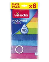 Vileda Microfibre Colors Cloths Pack of 8 - thumbnail