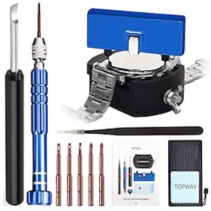 Watch Battery Replacement Tool Kit Watch Back Removal Tool and Watch Opener Tool with 3 Kinds of Back Remover Tools Adjustable Case Opener Pry Knife Screwdriver with Color User Manual. Lightinthebox