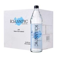 Icelandic Glacial Natural Mineral Water Glass Bottles, 12 x 750ml