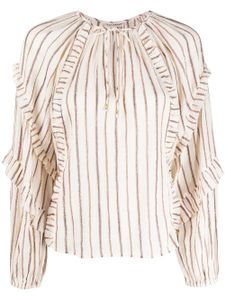 Ulla Johnson Liana striped blouse - NEUTRALS