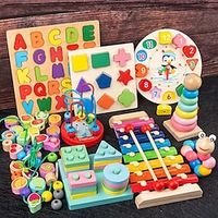Montessori Wooden Toys for Babies 1 2 3 Years Boy Girl Gift Baby Development Games Wood Puzzle for Kids Educational Learning Toy Lightinthebox - thumbnail