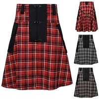 Scottish Retro Vintage Punk  Gothic Medieval Kilts Women's Costume Vintage Cosplay Party Casual Daily Skirt Halloween Lightinthebox - thumbnail