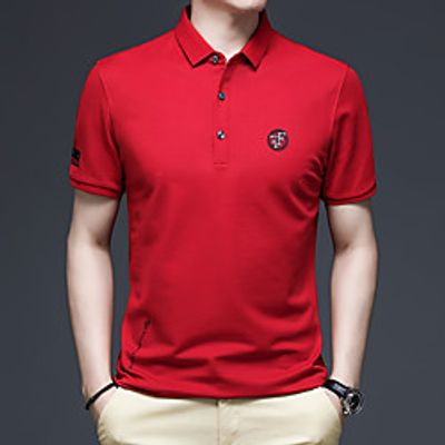 Men's T shirt Hiking Tee shirt Hiking Polo Shirt Short Sleeve Tee Tshirt Top Outdoor Quick Dry Lightweight Breathable Sweat wicking Autumn  Fall Spring Summer POLY Elastane White Black Red Hunting Lightinthebox