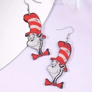 Picture Book Student Earrings Guitar Cat Elephant Dog Cute Earrings Student Teacher Gift Accessories miniinthebox