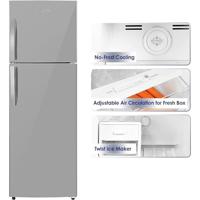 Super General 360 Liters Gross Compact Double Door Refrigerator Freezer, No Frost, LED light, Inox - SGR360I