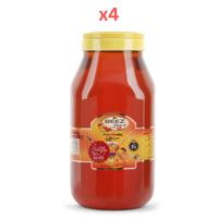 Beez Pet Jar With Handle Honey 3Kg Pack of 4 Beez Pet Jar With Handle Honey 3Kg Pack of 4