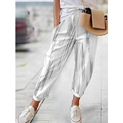 Women's Sweatpants Pants Trousers Long Pocket Active Fashion Street Daily Wear White S M Spring Lightinthebox