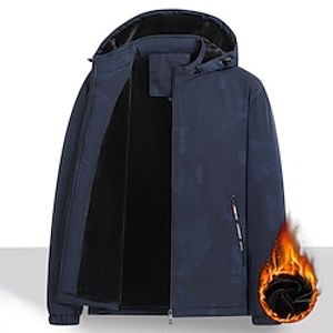 Men's Outdoor Jacket Sport Jacket Sports  Outdoor Warm Fall Winter Classic Regular Black Navy Blue Jacket Lightinthebox