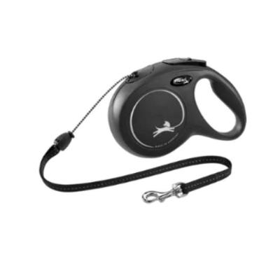 Flexi New Classic Retractable Black Cord Leash For Dogs Medium