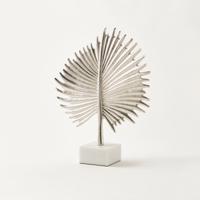 Textured Metal Leaf Decorative Object