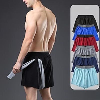 Men's Athletic Shorts Running Shorts Gym Shorts Going out Weekend Breathable Quick Dry Elastic Waist Front Pocket Straight Leg Plain Short Gymnatics Activewear Wine Red Black Lightinthebox