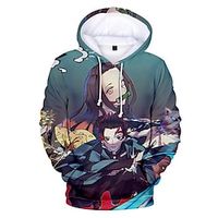 Inspired by Demon Slayer Kochou Shinobu Hoodie Cartoon Manga Anime Front Pocket Graphic Hoodie For Men's Women's Unisex Adults' 3D Print 100% Polyester Casual Daily miniinthebox - thumbnail