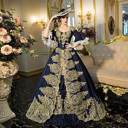 Gothic Rococo Victorian Vintage Inspired Medieval Dress Party Costume Prom Dress Princess Shakespeare Women's Ball Gown Halloween Party Evening Party Masquerade Dress Lightinthebox