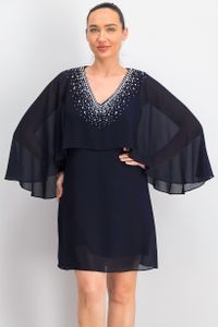 Womens Rhinestone Detail Dress  Navy