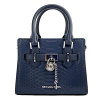 Michael Kors Hamilton XS Navy Snake Satchel Crossbody Bag Purse - 87964